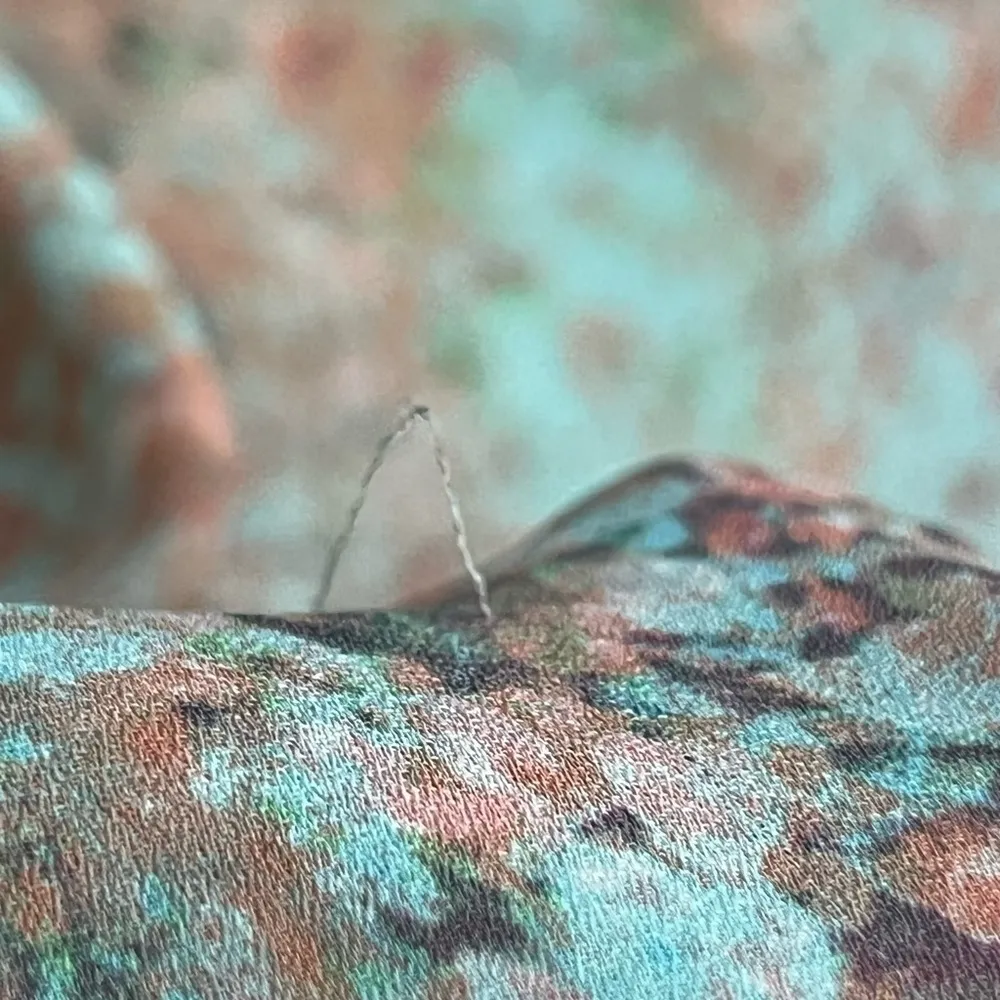 Cynthia Rowley Watercolor Abstract Floral Print Chiffon Blouse | Multicolor | S - Image 5