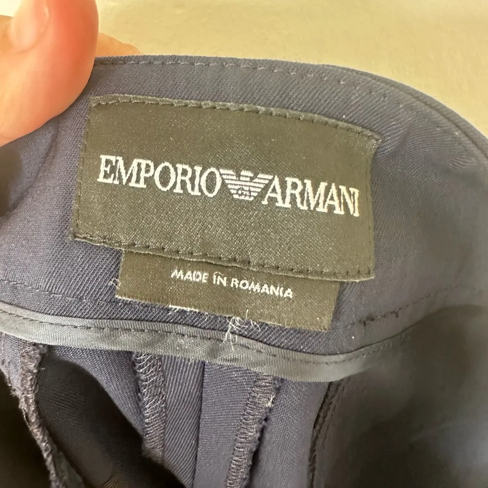 NWT Emporio Armani Navy Blue Wool Trousers Size 40 - Image 8