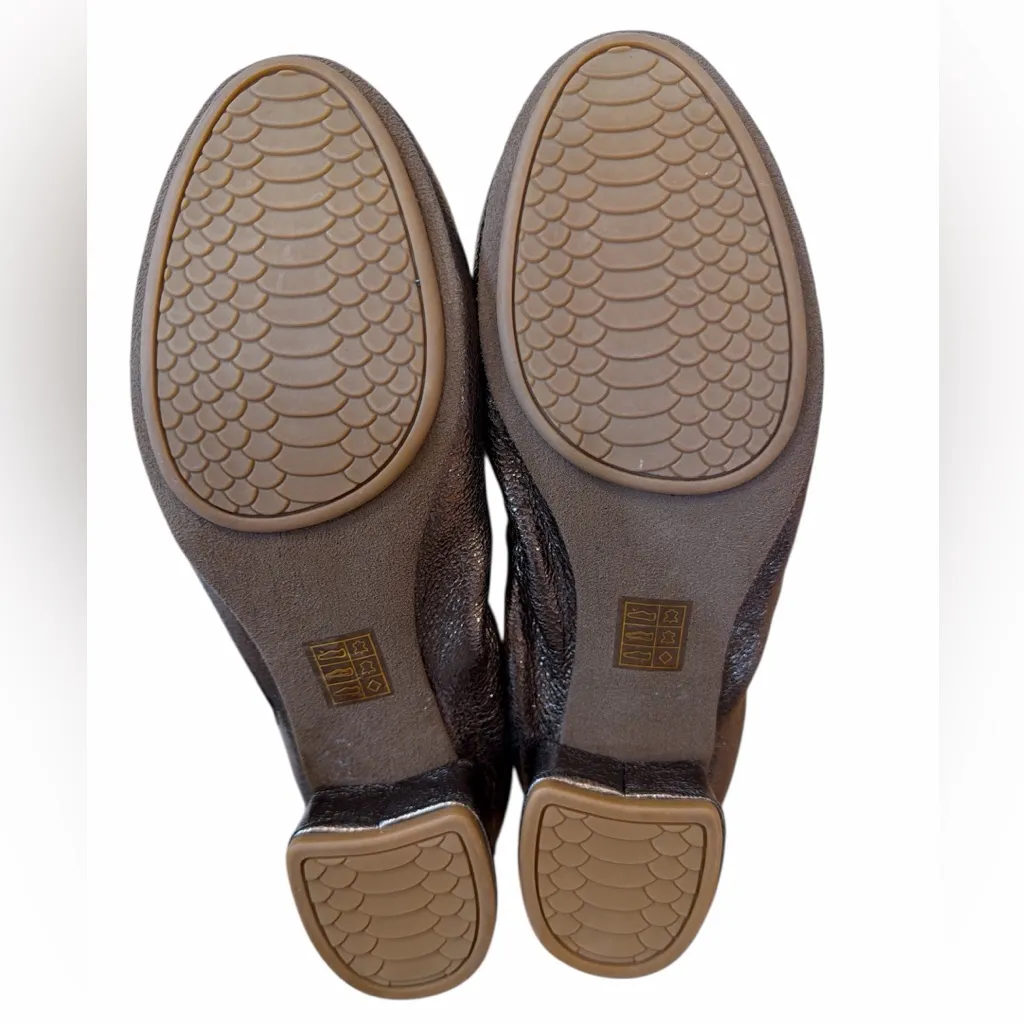 Yosi Samra Metallic Bronze Block Heels Size 8 - Image 5