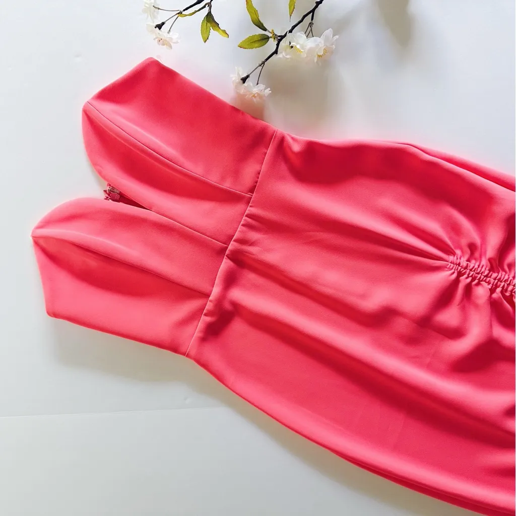 NEW Amanda Uprichard Rayna Ruffled Ruched Cocktail Party Dress Pink - Image 7