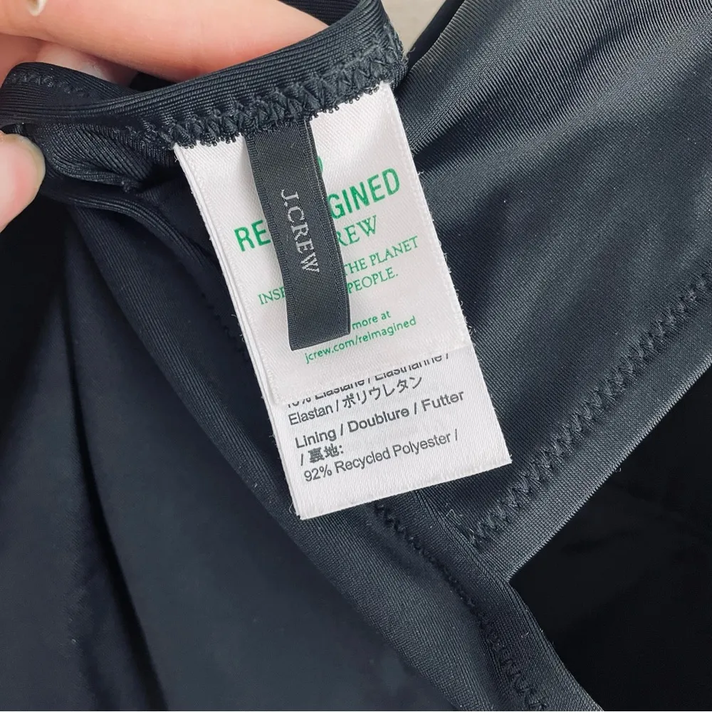 J. Crew Black Plunge V-Neck One Piece Swimsuit size 16 - Image 10