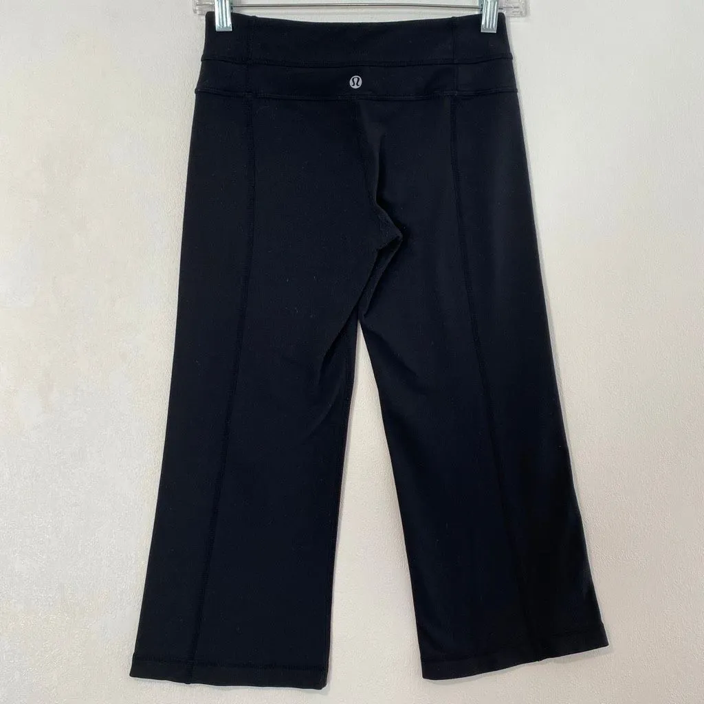 Lululemon Groove Crop Pants Black Size 4 | Yoga Pilates Bootcut Cropped Leggings - Image 2