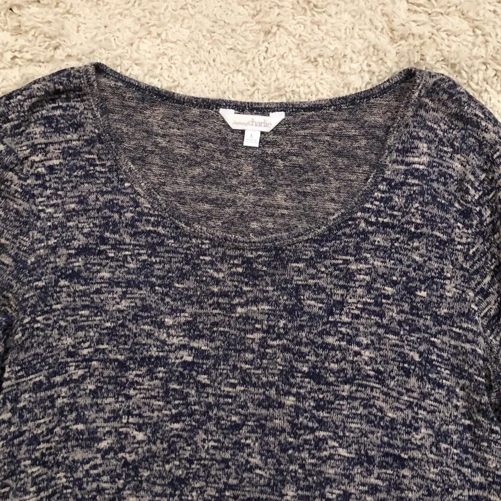 Long Blue Flowy Tunic Shirt - Image 2