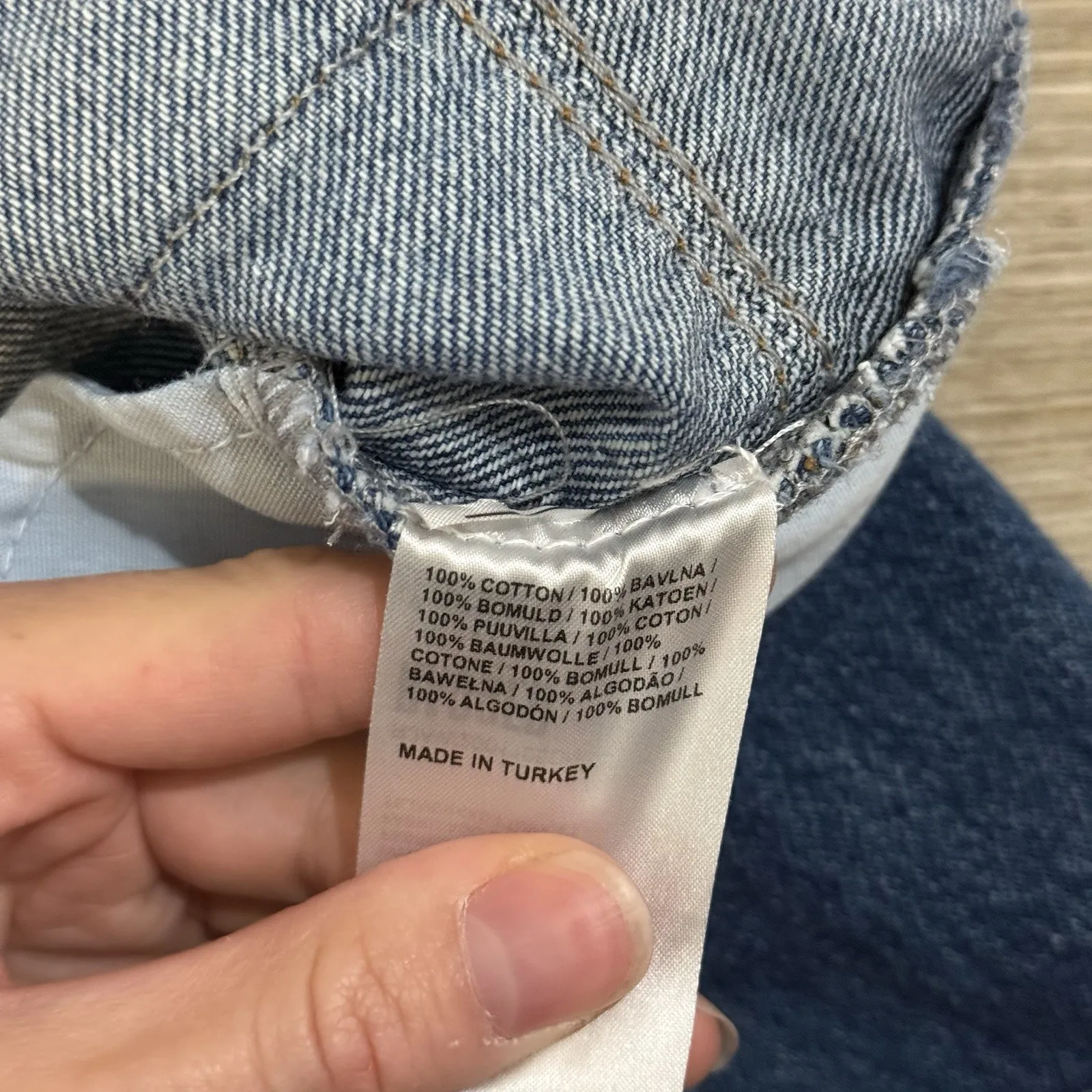 Ragged Priest Patchwork Wide Leg Jeans Two-Tone High Rise Denim Women’s 28 - Image 6