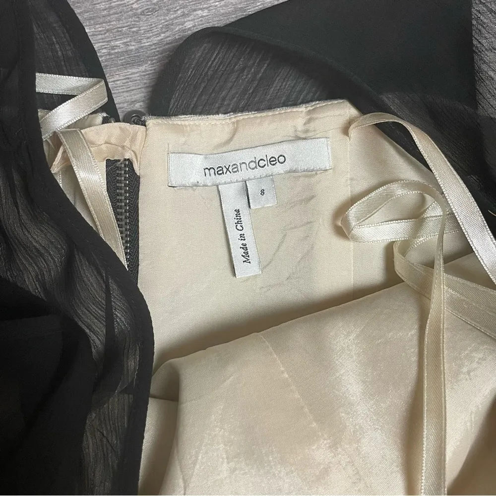 Max and Cleo Beige Texture Day‎ Sheath Evening Dress 0131 - Image 5