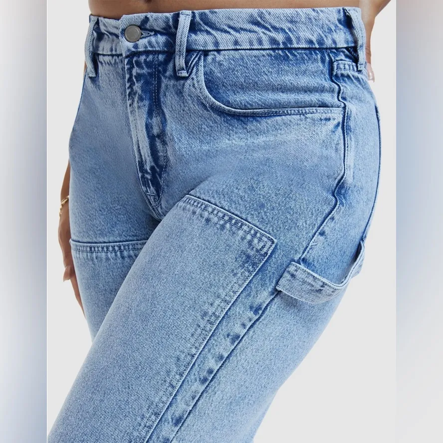 Good American Women's Good 90s High Rise Loose Fit Surplus Jean in Indigo - Image 9