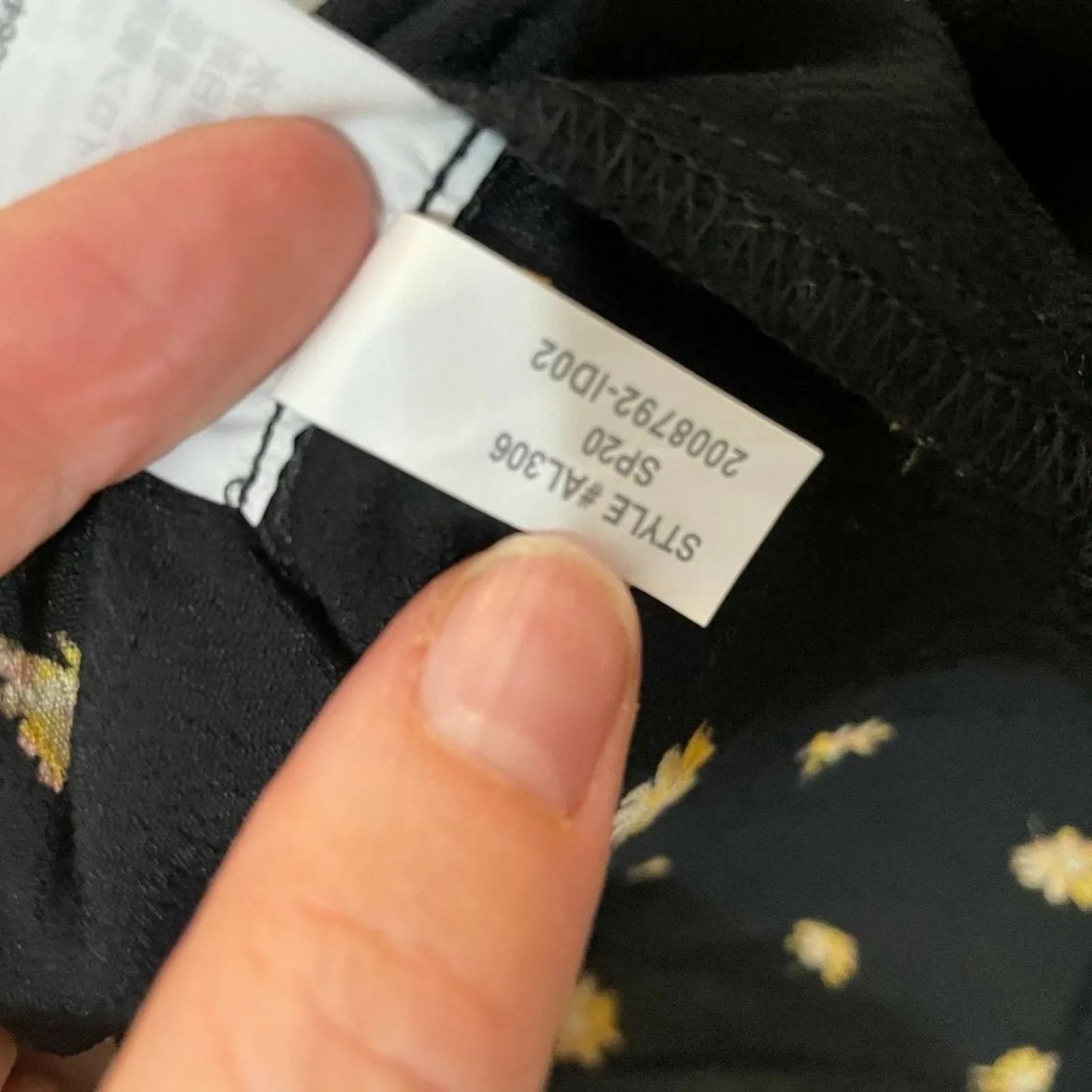 Madewell Womens Marguerite Daisy Black Floral Ruffle Sleeve Easy Dress Size XS - Image 6