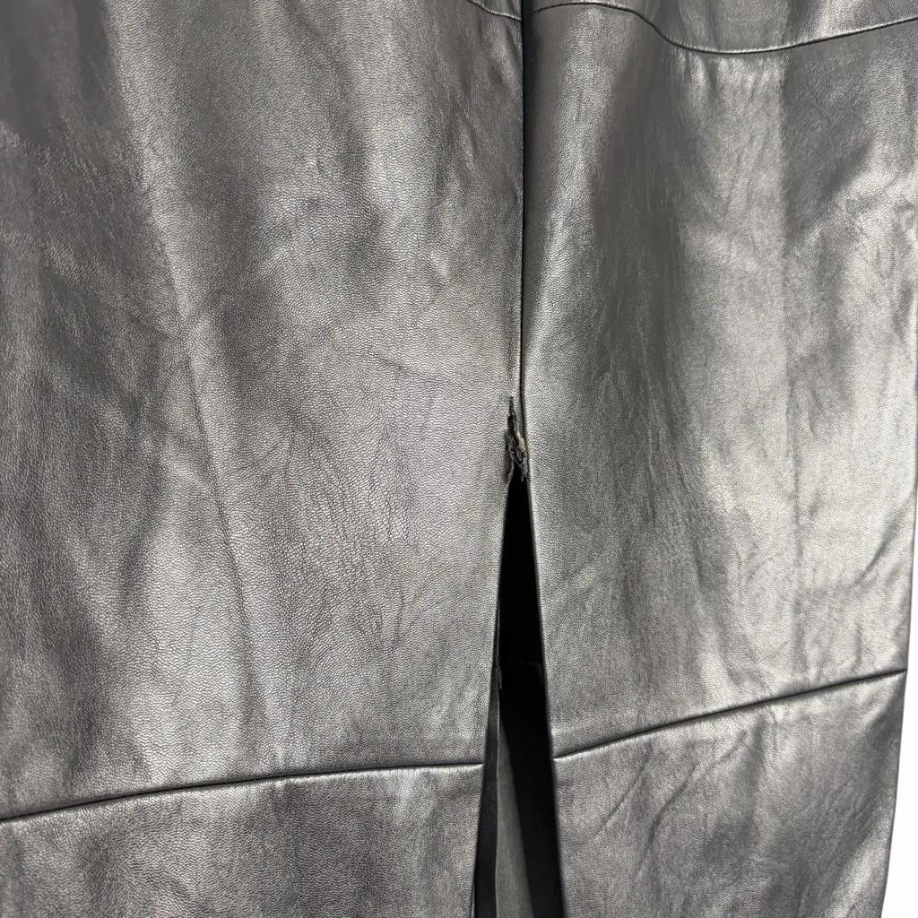 Rosetta Getty Faux Leather Column Skirt Black Size 4 - Image 10