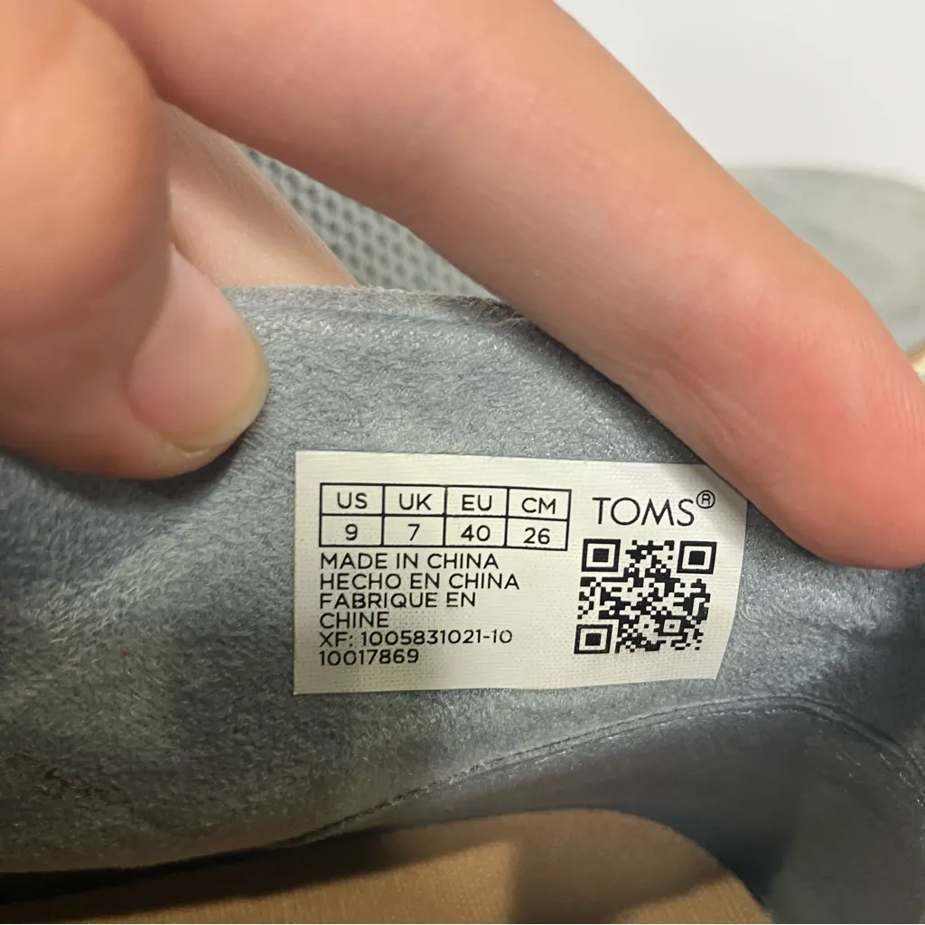 Toms Bryce blue‎ suede sneakers boots shooties casual women’s size 9 casual - Image 9