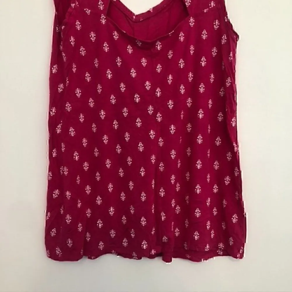 OLD NAVY Bump Skimming Tank Pink White Floral V-Neck Sleeveless MATERNITY Medium - Image 9
