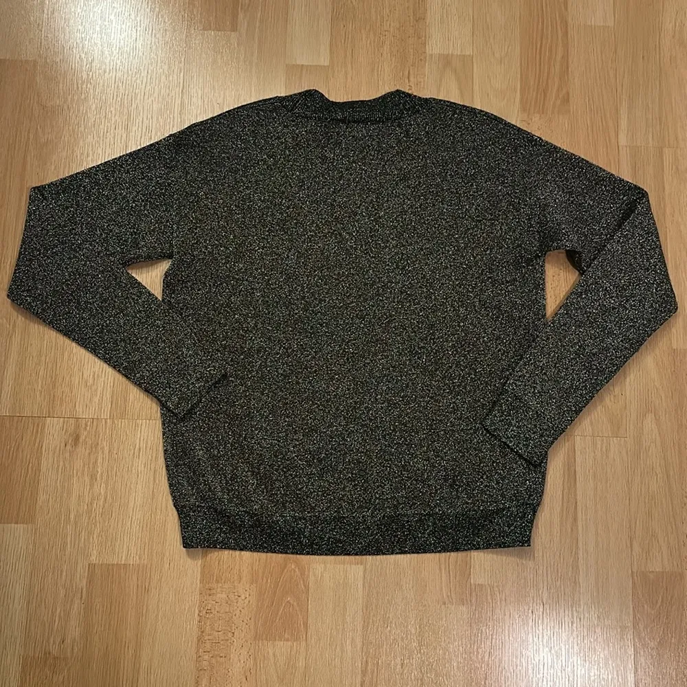 NWOT BOSS Hugo Boss Metallic Black/Silver Funday Sweater - Image 4