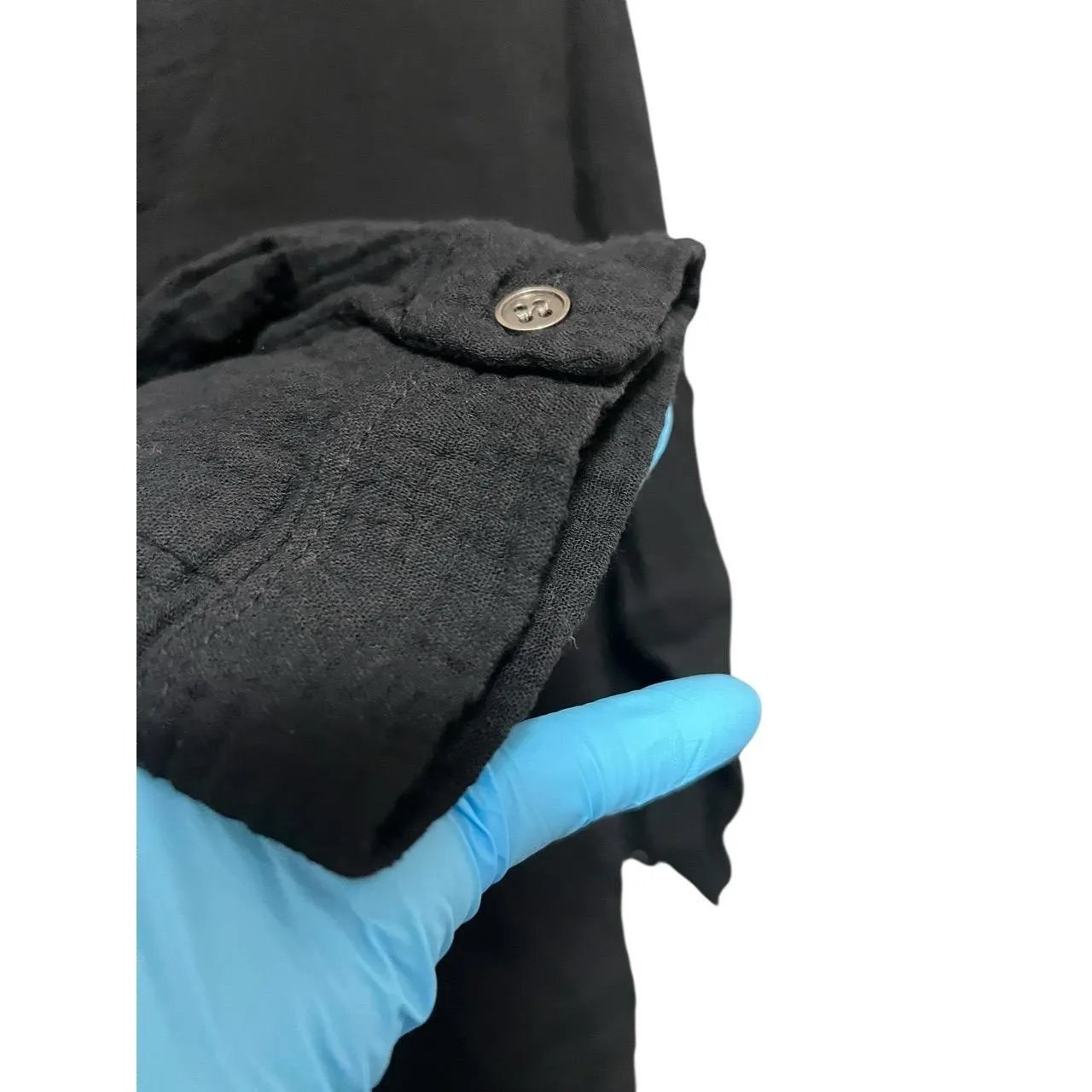 iGENJUN Tunic Smock Shirt Dress Womens Large Black Boho V - Image 4