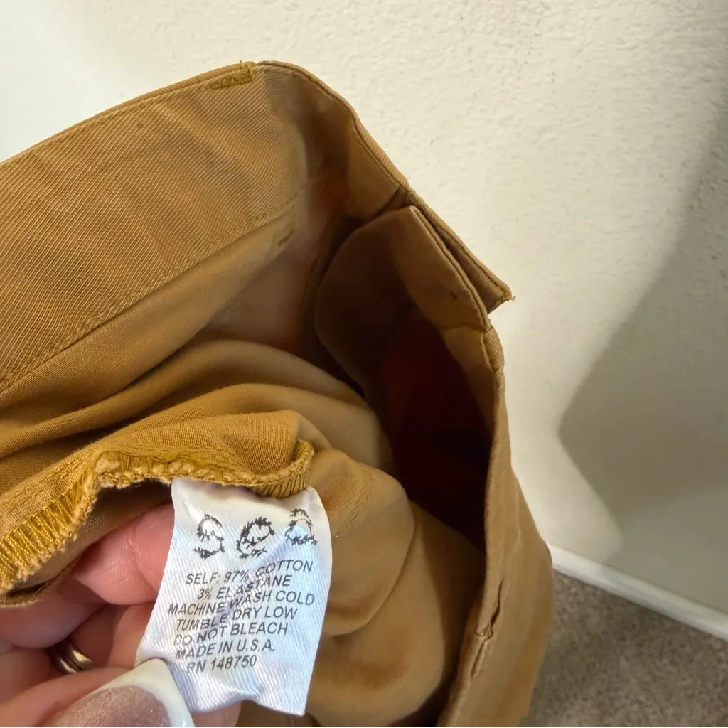 Sea New York High Rise Barrel Pants Caramel Beige Stretch Twill Cropped Size 6 Tan - Image 5