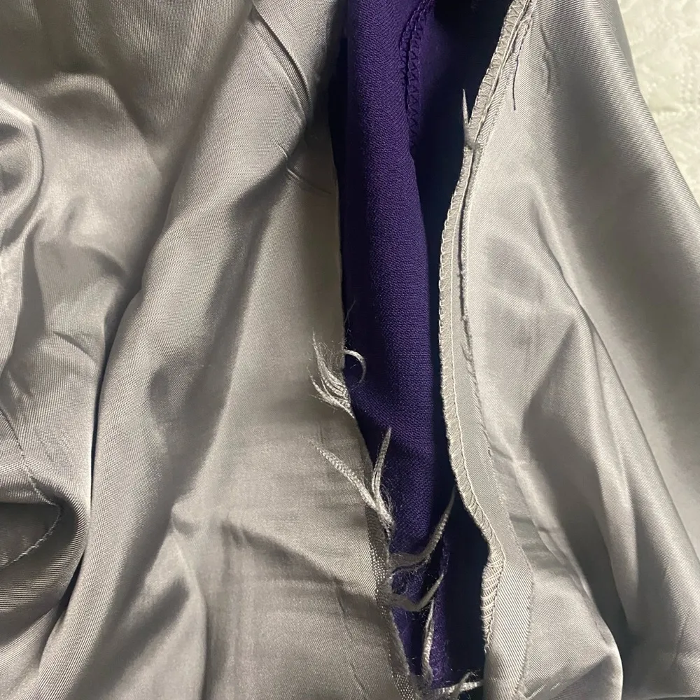 Brooks Brothers 100%  Wool Straight Pencil Skirt  Lined Pockets Purple Size 10 - Image 8