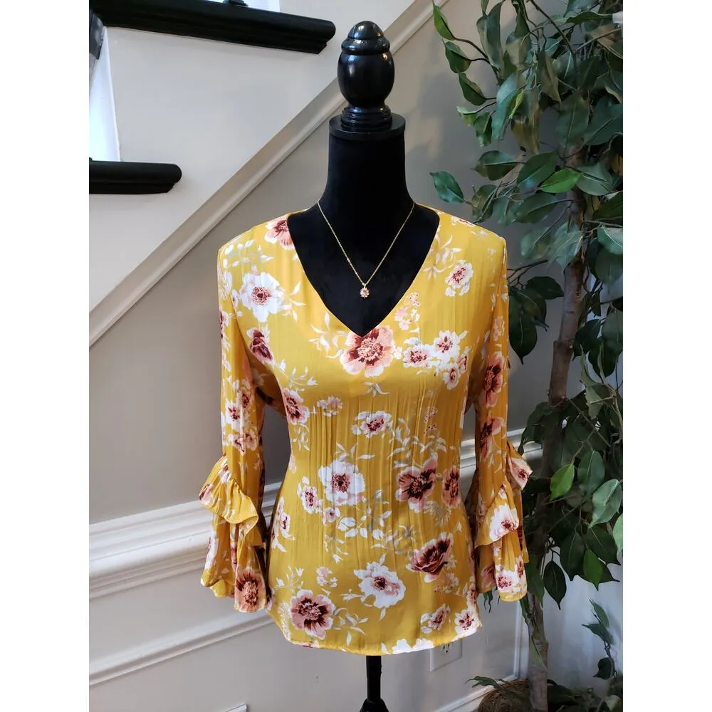 Women's Soho Jeans M Yellow Floral V - Image 2