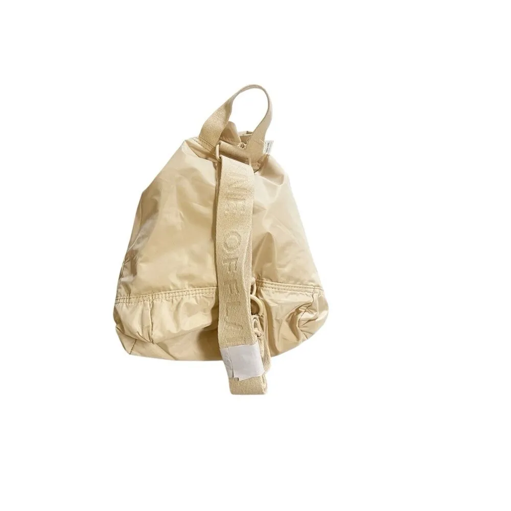 NWT Aerie Offline Mini Drawstring Back Pack One Size Cream Polyester - Image 3