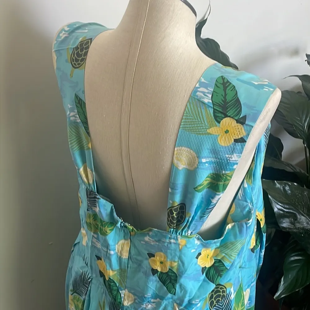 ModCloth dress Jill Tropical powder blue floral
Turtles Swing plus dress Sz 20 - Image 9