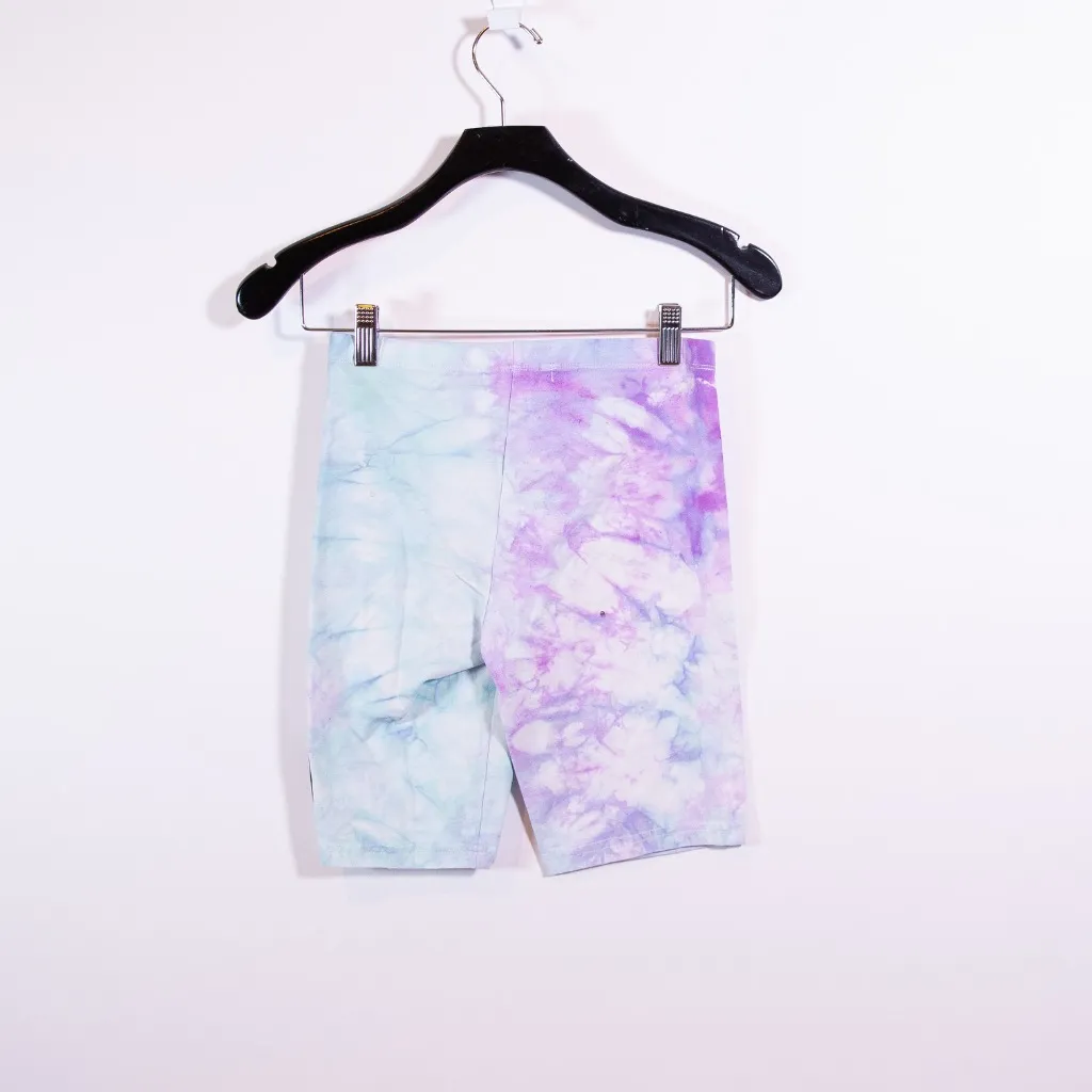 Danzy Sorbet Tie Dye Collection High Waisted Cotton Biker Lounge Shorts Small - Image 3