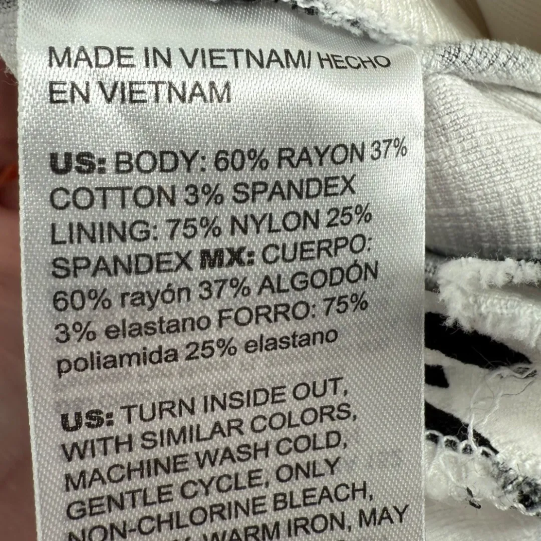 Chicos Womens Brigitte Artisan‎ Botanical Floral Ankle Pants Black White Size 18 - Image 12