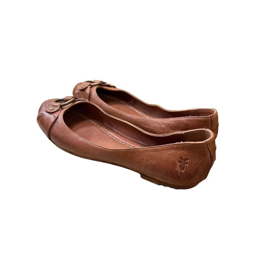 Frye Carson women’s brown leather shoes flats/loafers size 8.5m SKU 3548 - Image 7