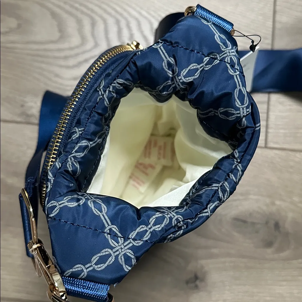 Wanderfull Navy Knot Hydrobag Original Puffer Water Bottle Shoulder Bag Blue - Image 11