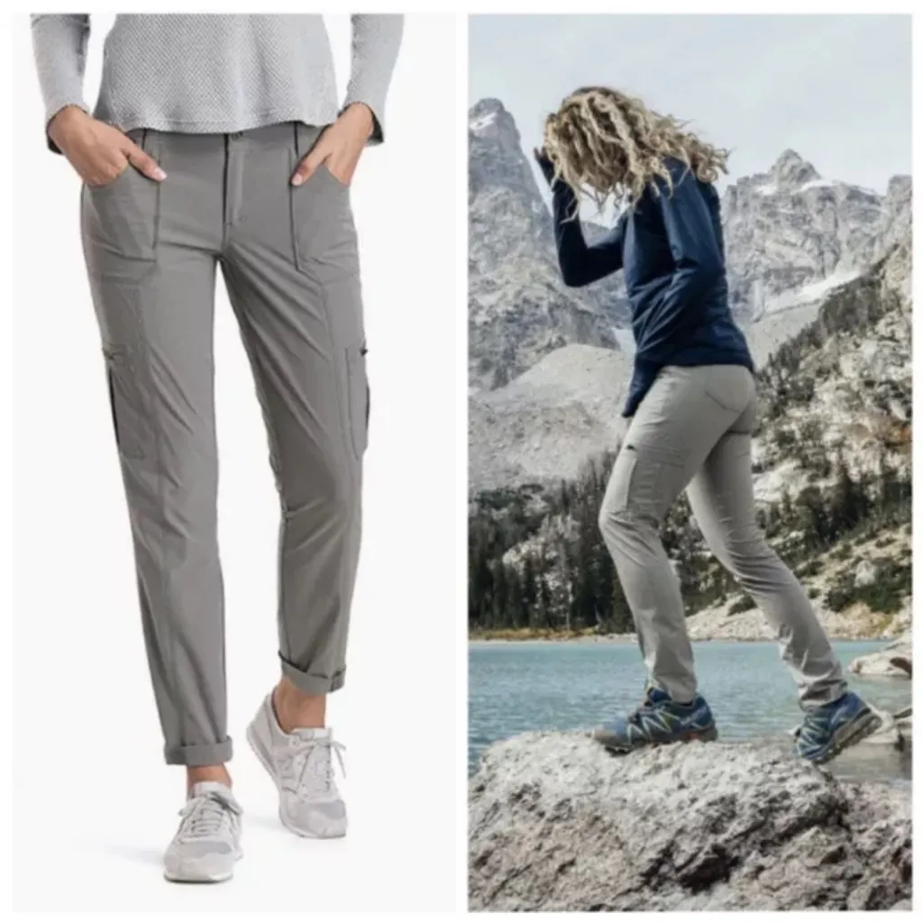 Kuhl Horizn Skinny Pants Women's Khaki Outdoor Hiking UPF 50+ Size 10 Reg - Image 16