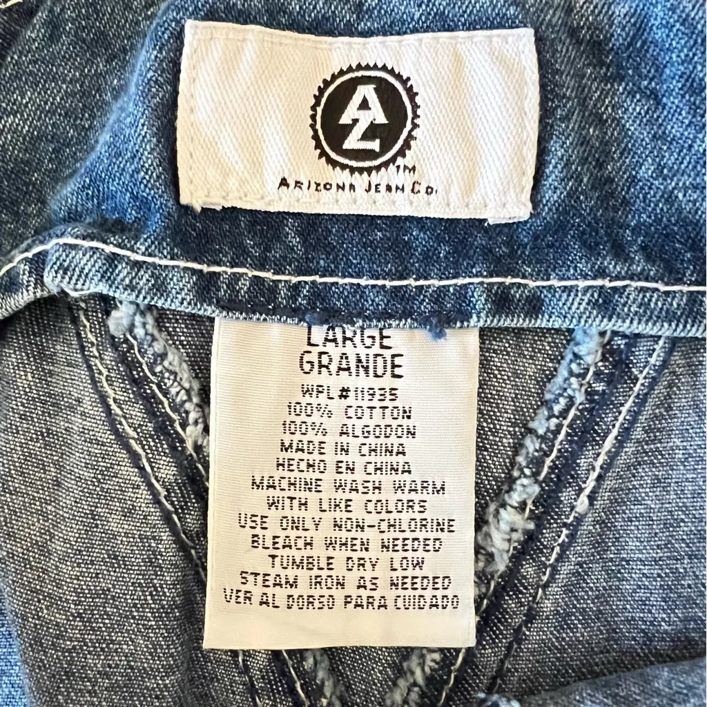 ARIZONA Denim Bib Overalls  31”Waist x 27”Length (PETITE M/L) - Image 5