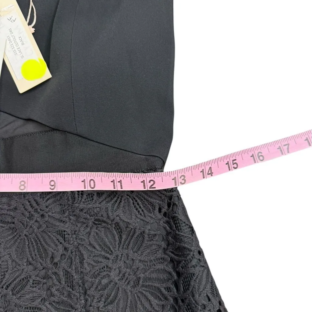 Rebecca Taylor NWT Black Lace Cutout Cocktail Dress Size 2 A0278 - Image 8