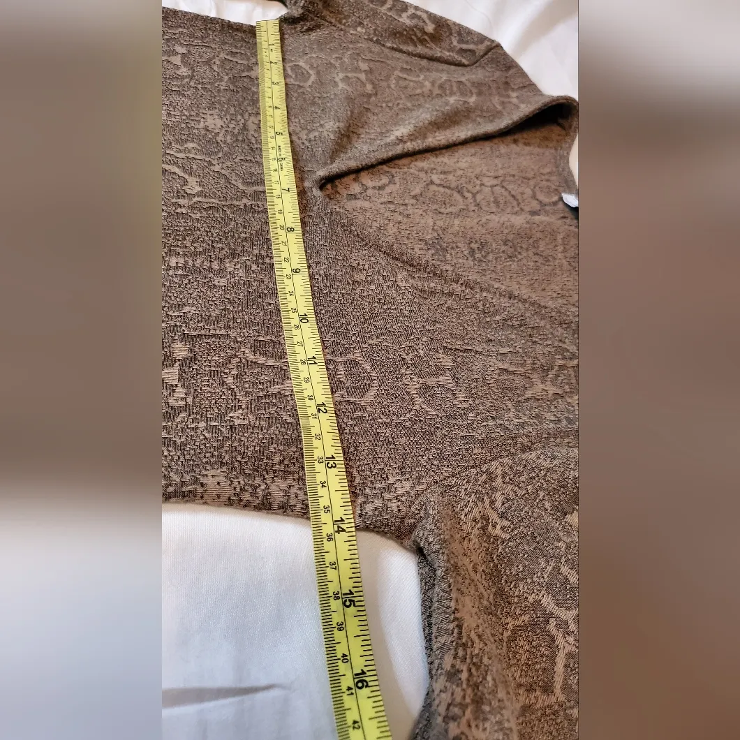 ZARA Women’s Snake Print Stretchy Bodycon Long Sleeve Mini Dress Size:S - Image 5