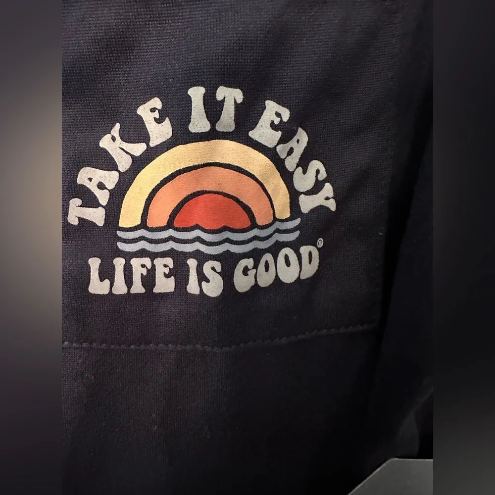 Life is Good Navy Button-Up short sleeve pajama top NWT - Image 5