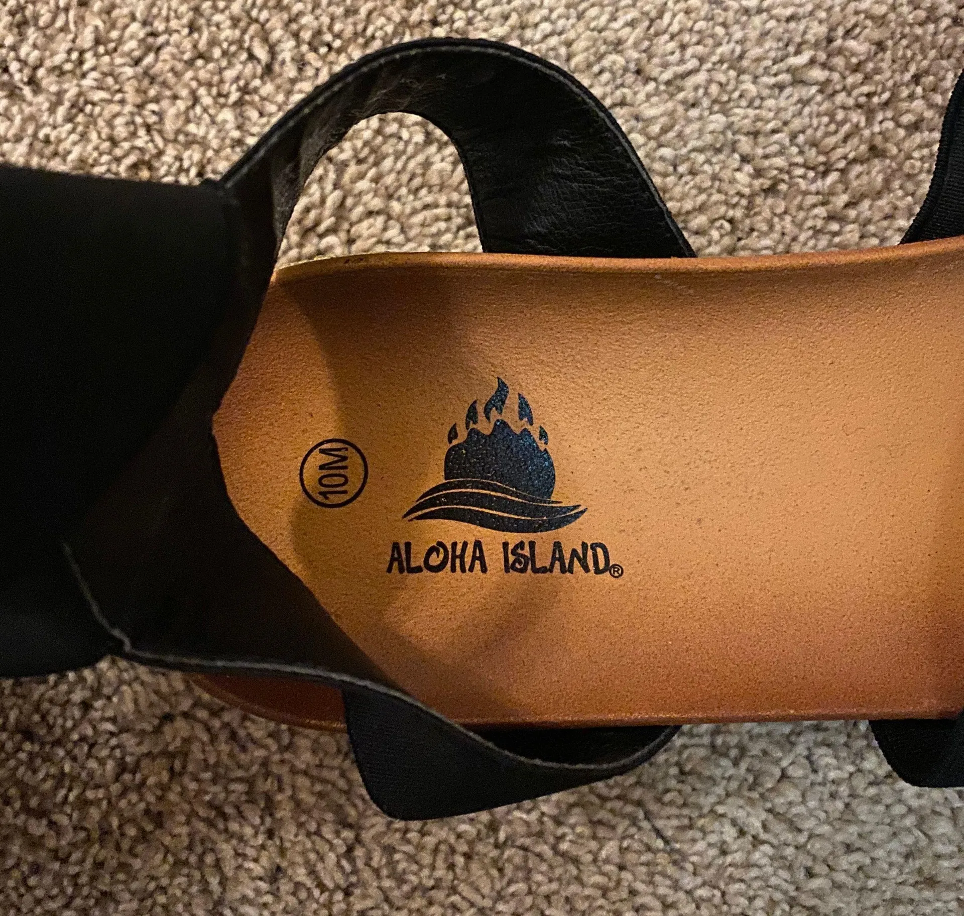 Aloha Island Platform Sandals Black Size 10 - Image 4