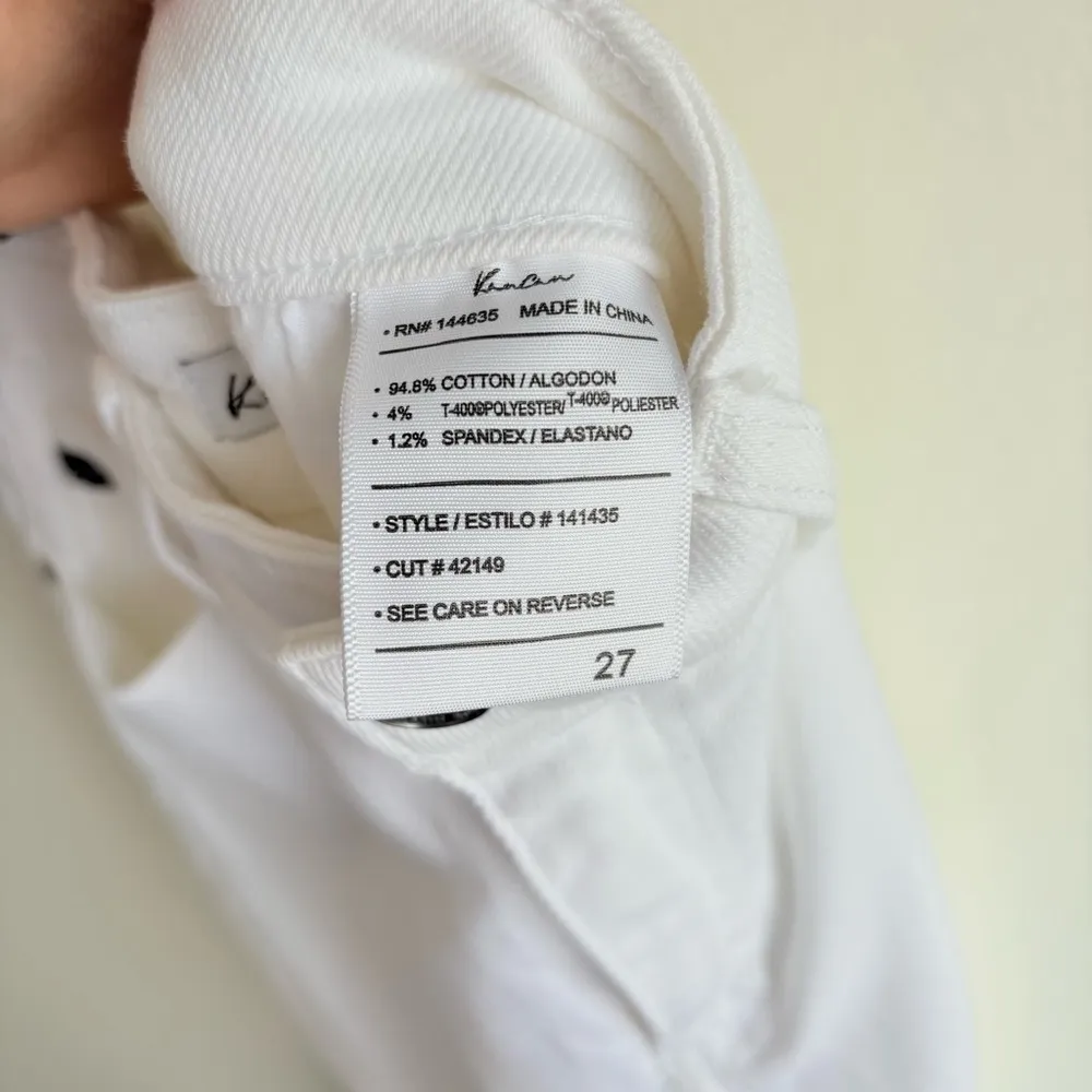 Kancan For Maurice’s Women’s White frayed distressed denim skinny jeans size 27 - Image 9