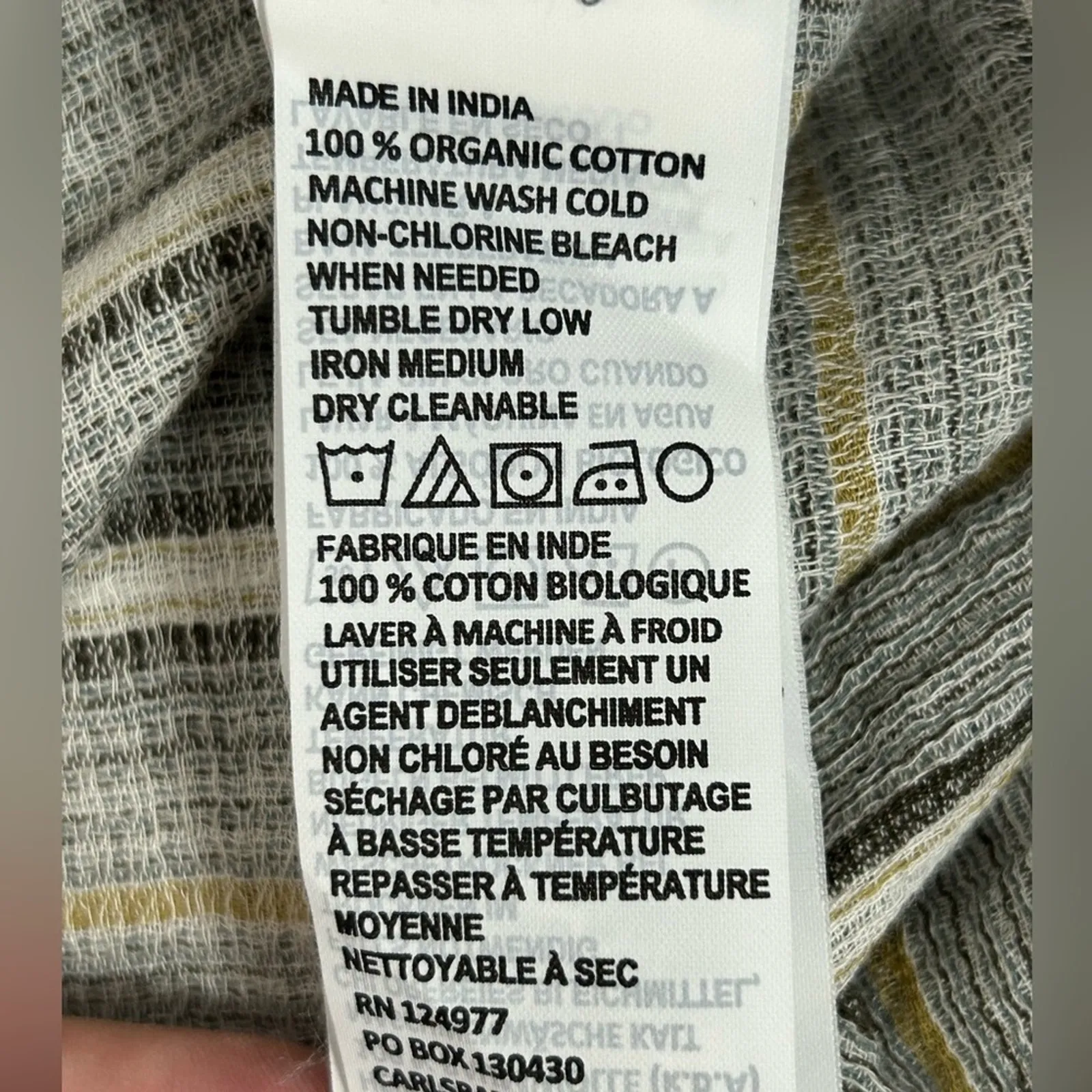 Prana Ecotropics Stripe Organic Cotton Sleeveless Midi Dress Size Large - Image 12