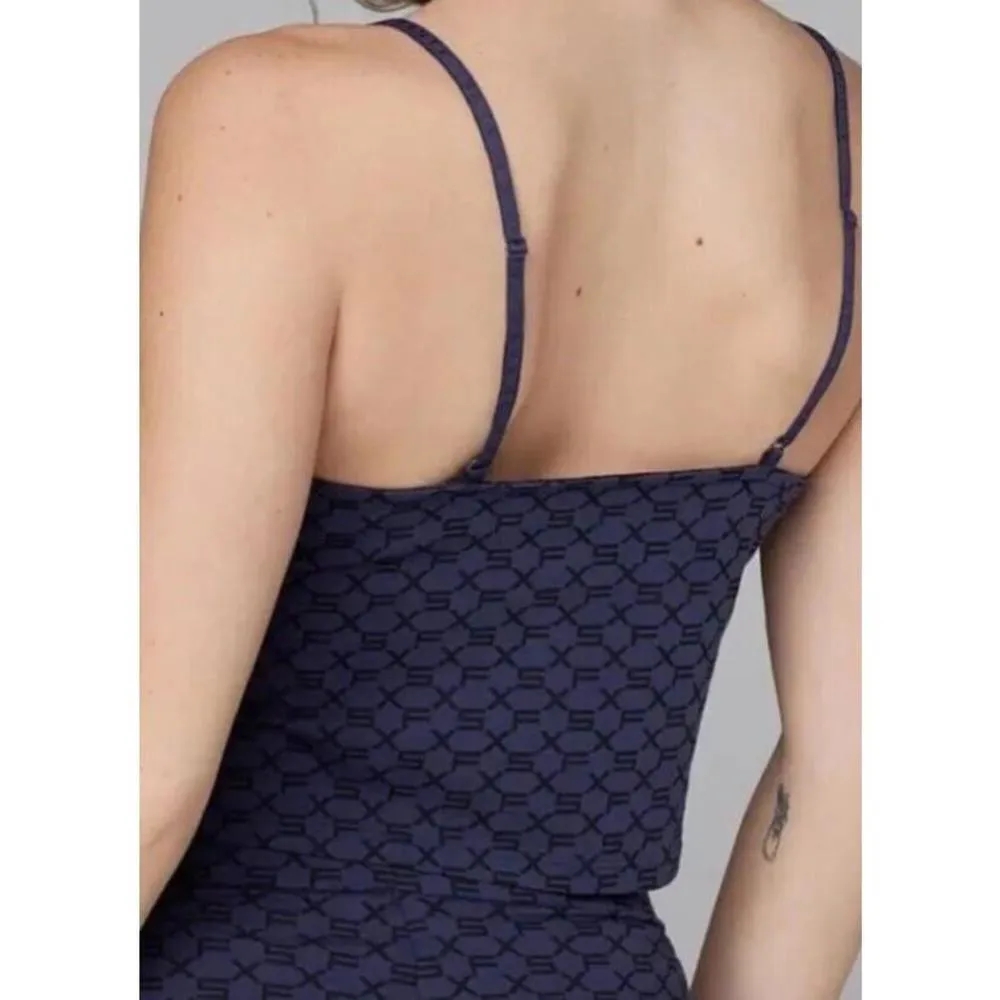 Savage X Fenty Cotton Essentials Cami. Navy Blue Monogram. XS Women’s NWT - Image 3