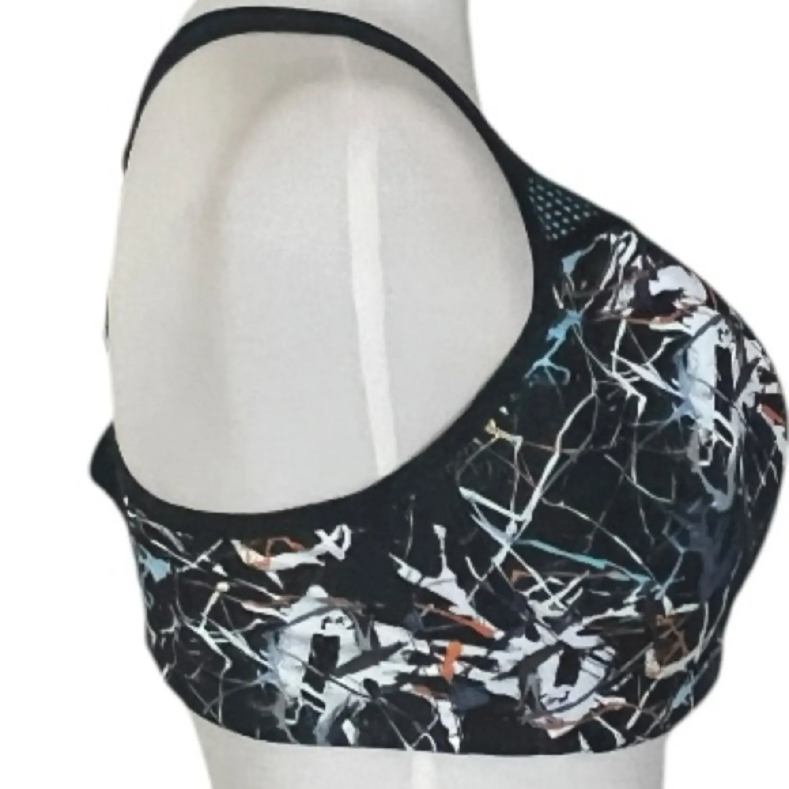 Panache Sports Bra Convertible Underwire Lined Black Multi Women’s Size 38DDD - Image 8
