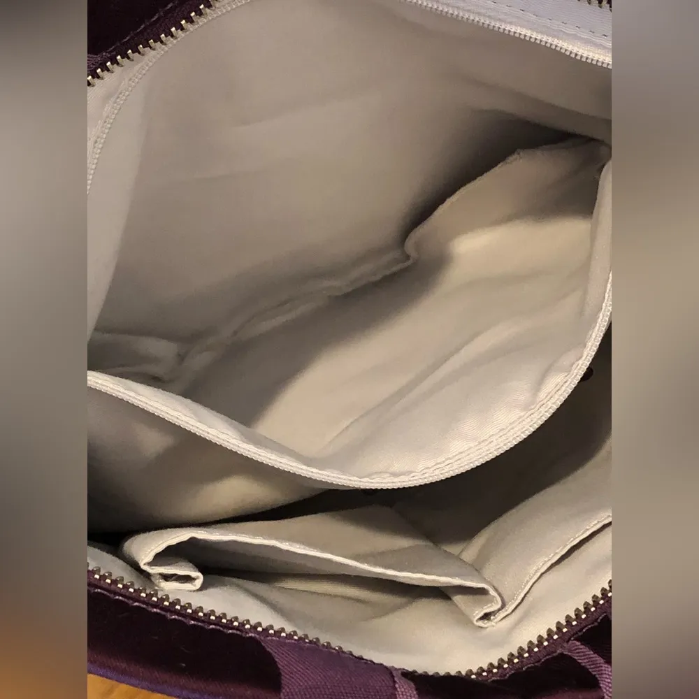 COACH POPPY Purple Jacquard Signature C Crossbody Shoulder Bag Top Zipper Close - Image 11