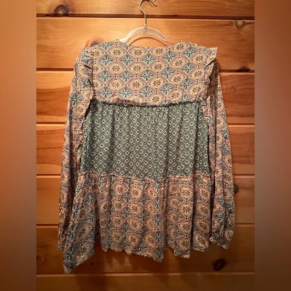 Cotton Bleu boho top size small NWT - Image 6