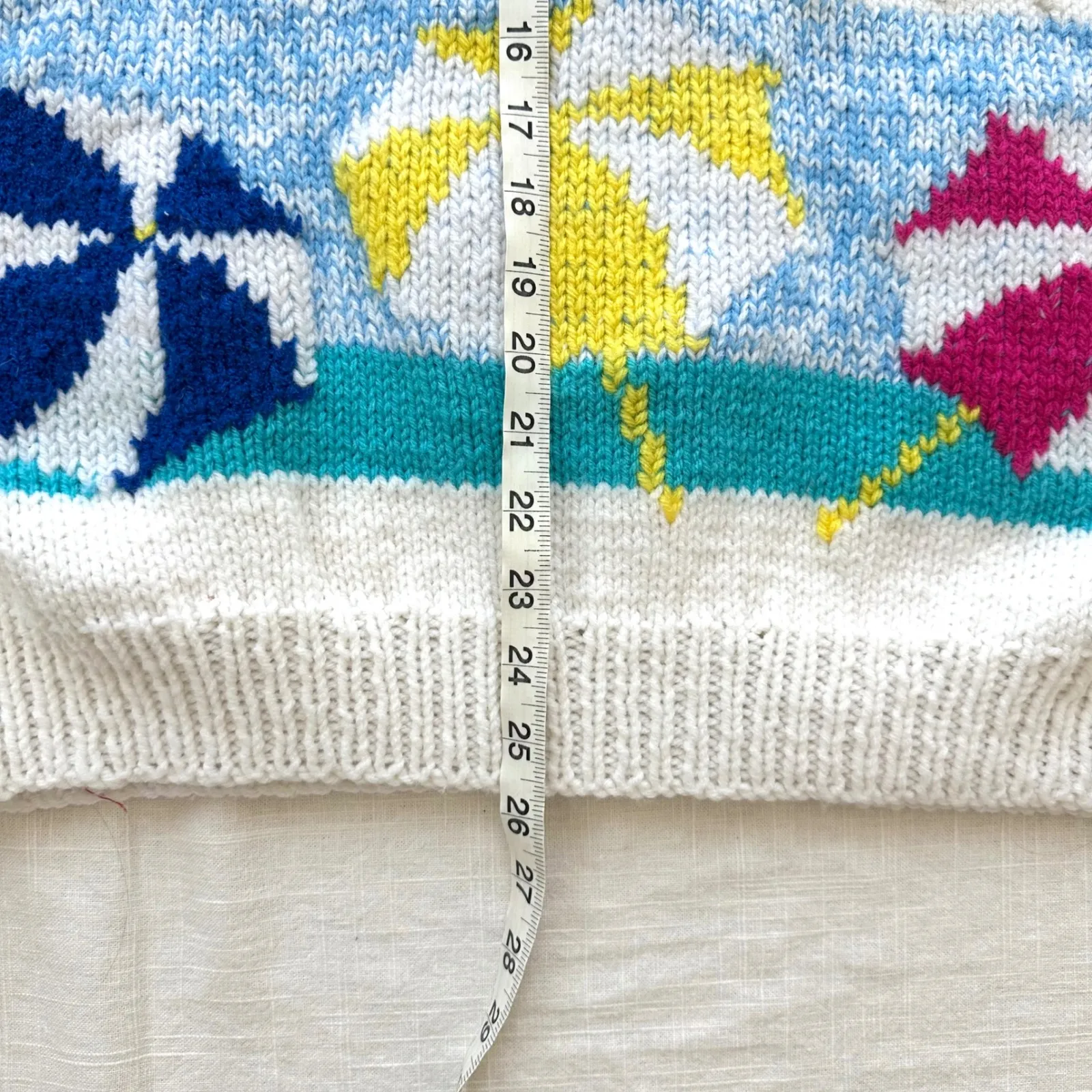 Vintage Grandma Short Sleeve Knit Polo Shirt‎ Beach Cottagecore Y2K Grunge White Size M - Image 5