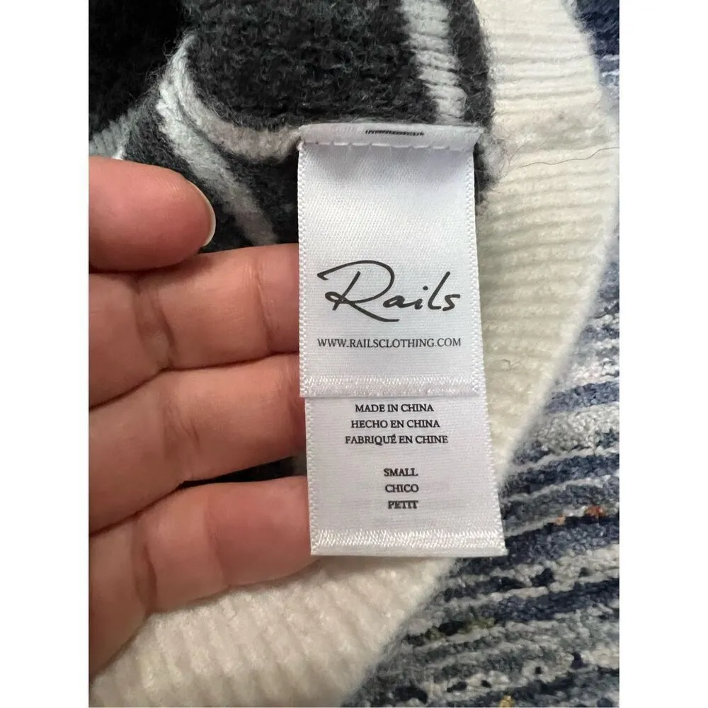 Rails  Lana Mixed Abstract Tiger Wool Cashmere Blend Sweater Size S - Image 6