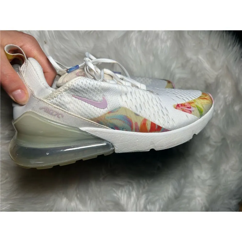 NIKE AIR MAX 270 SNEAKERS FLORAL SUMMIT WHITE ARCTIC PINK  AT6819 100 SZ 9 - Image 3