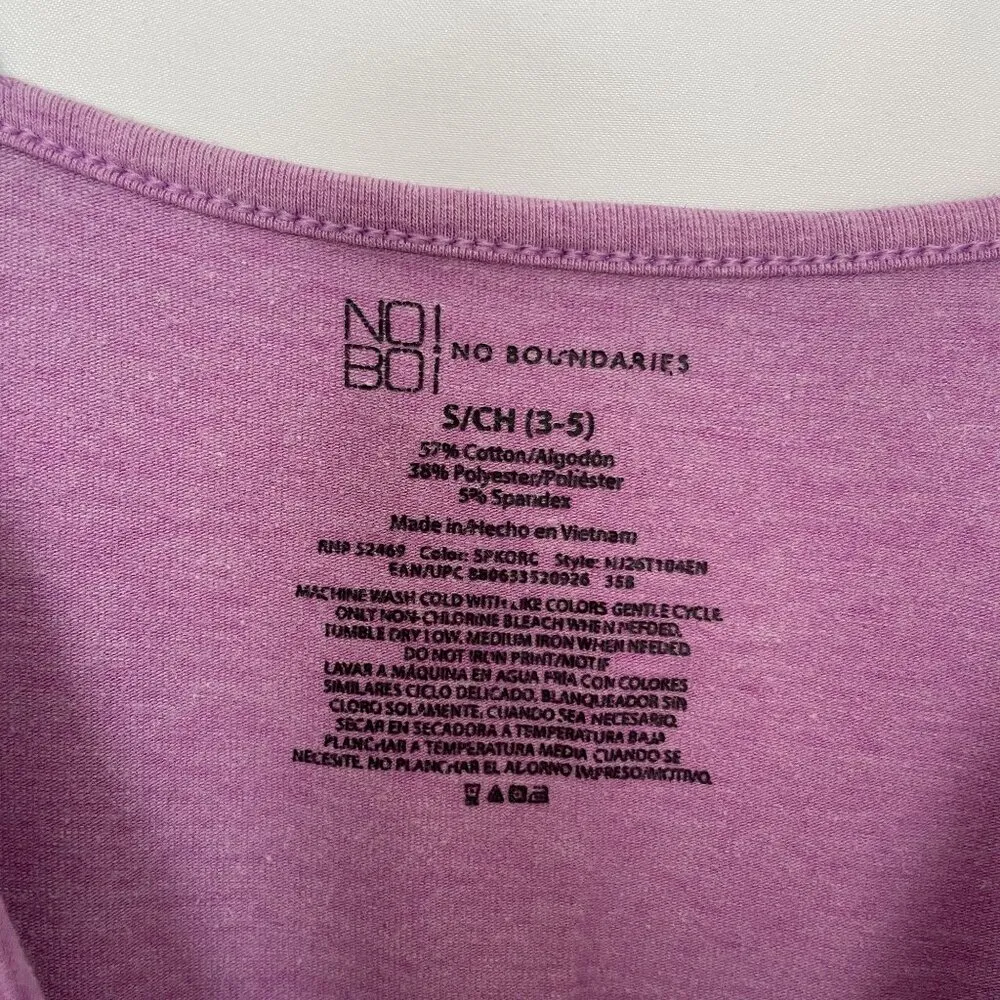 No Boundaries Womens Purple Tank Top S extra long casual comfortable shirt - Image 3