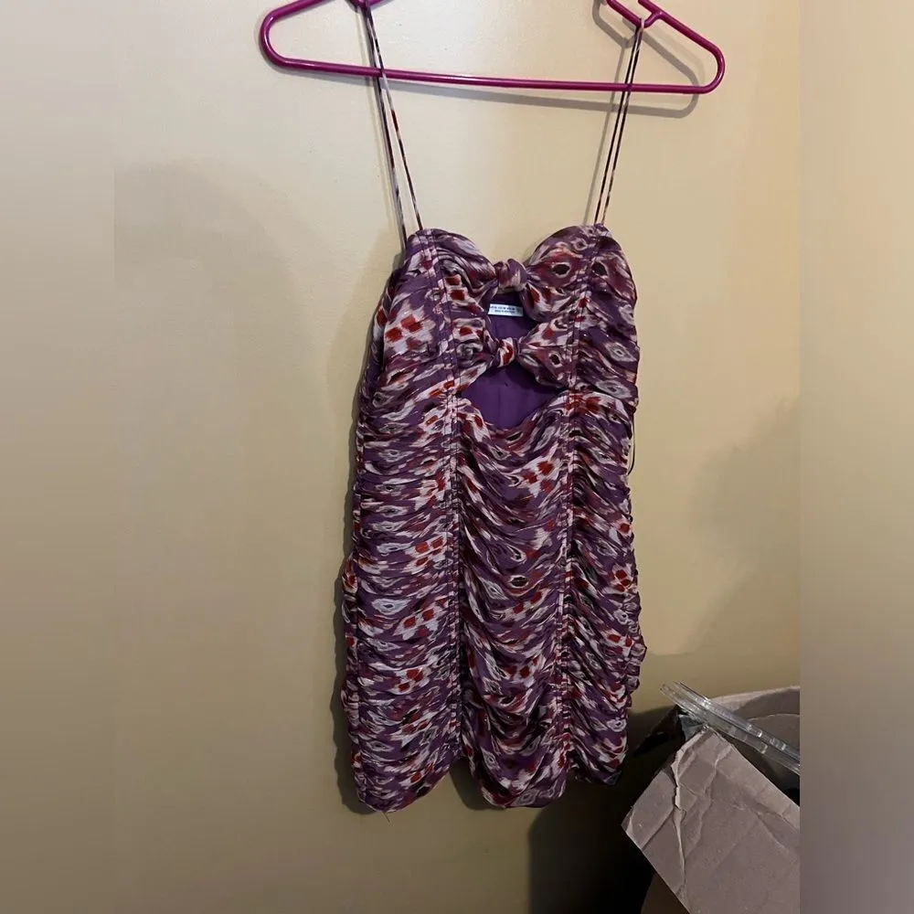 Zara cut out rushed Dress - Image 8