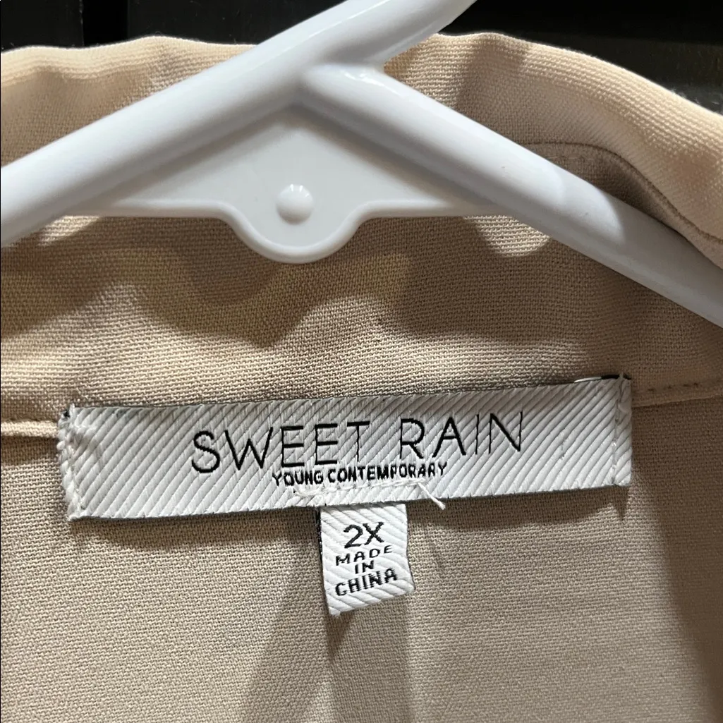NWOT Sweet Rain Light‎ Tan Utility Jacket - Image 3