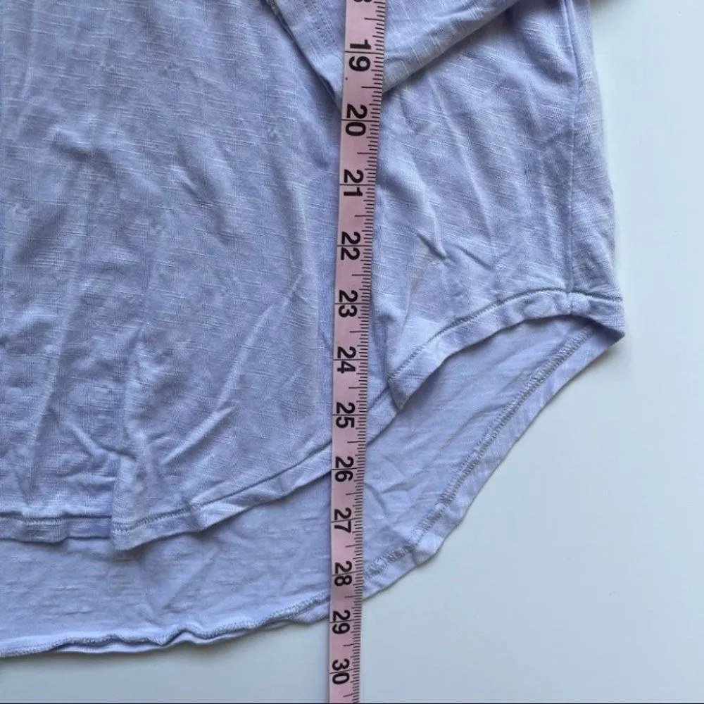 Anthropologie Deletta Lavendar Purple Lace Line Crochet Sleeve Top Size Small - Image 5