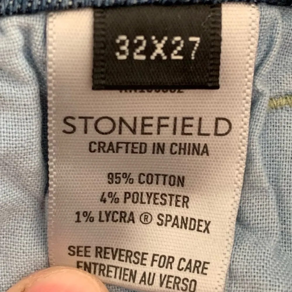 EUC Stonefield Conrad High Rise Ankle Skinny Button Fly Jeans Size 32x27 Blue - Image 5