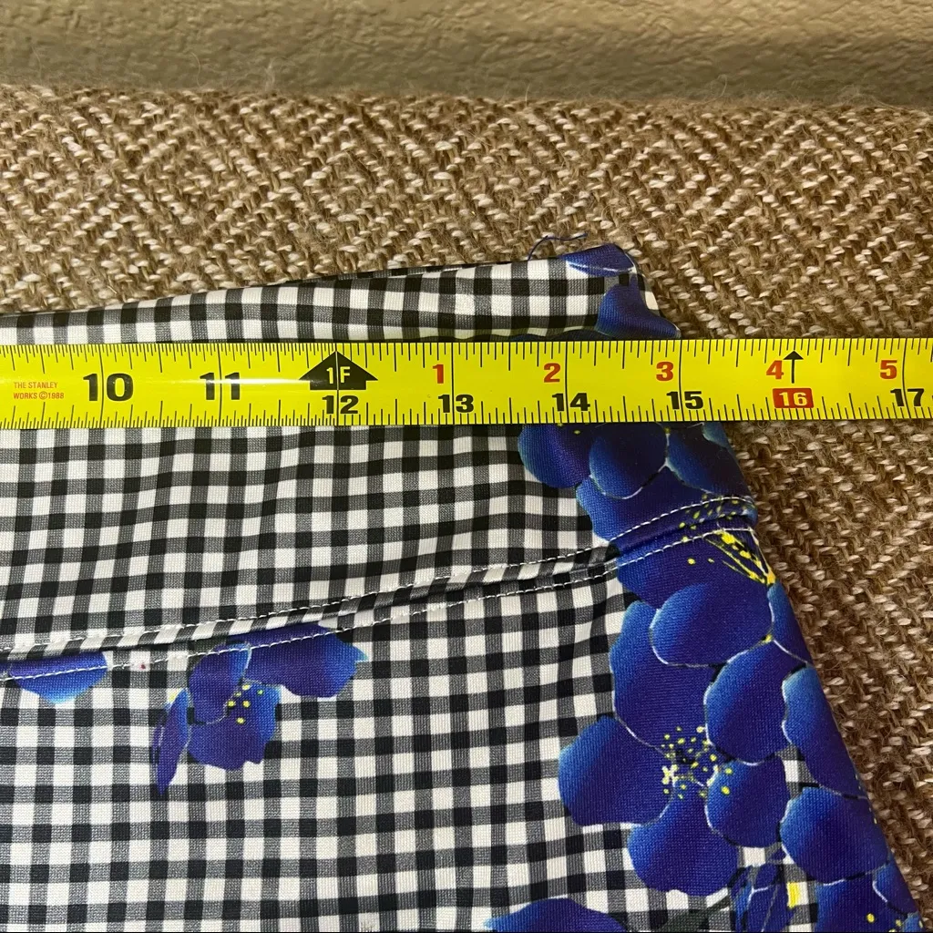 GG Blue Gingham Floral Luxe Sport S Golf Pickleball Skort Tennis Coastal Preppy - Image 5