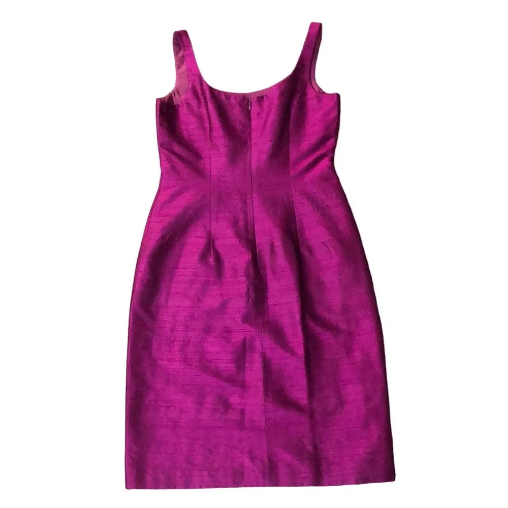 Vintage Laundry by Shelli Seagal Dress Womens 4 Used Magenta Silk - Image 16