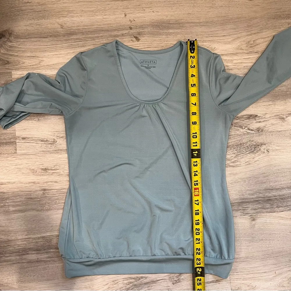 Athleta Blue Performance Long Sleeve Scoop Neck Shirt - Image 8