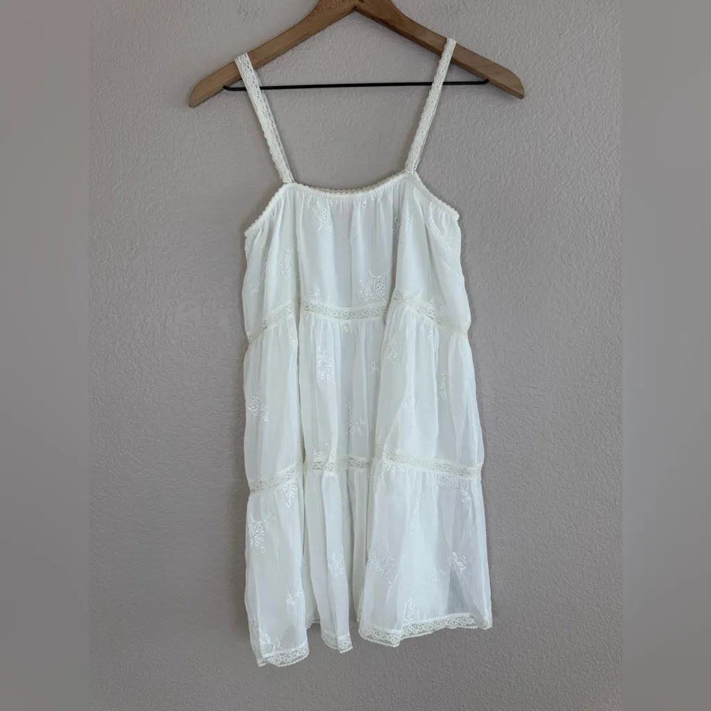 Victoria’s Secret Angels Y2K White Lace Tiered Babydoll Slip Chemise Medium - Image 2