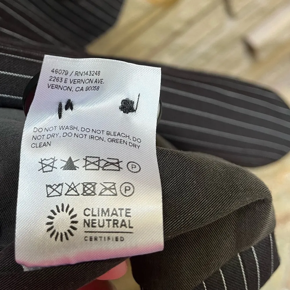 Reformation Women’s Black and White Classic Relaxed Blazer Jacket Size XS - Image 9